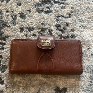 Coach brown leather wallet